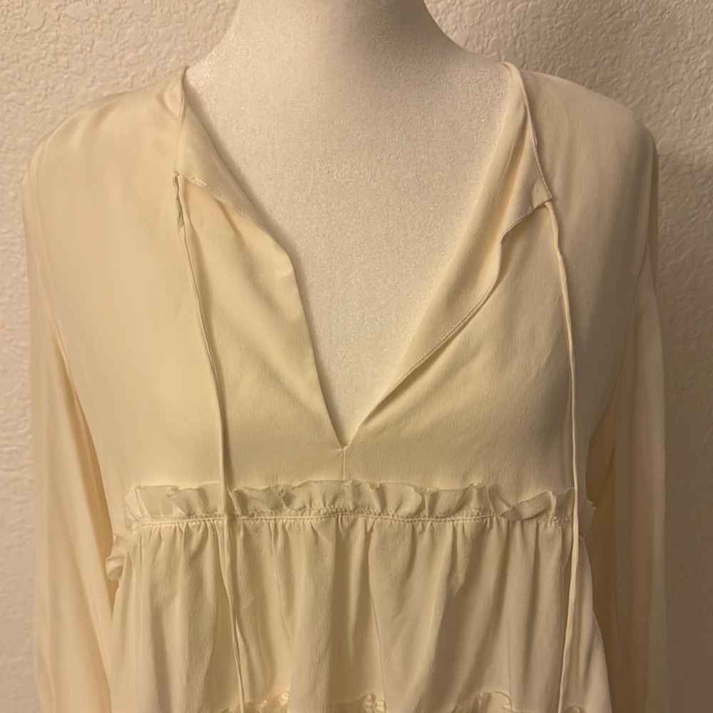 Alexis Cream Relaxed Ruffled Blouse - Picture 9 of 13